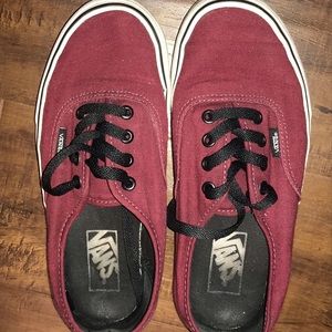 Vans authentica burgundy sneakers